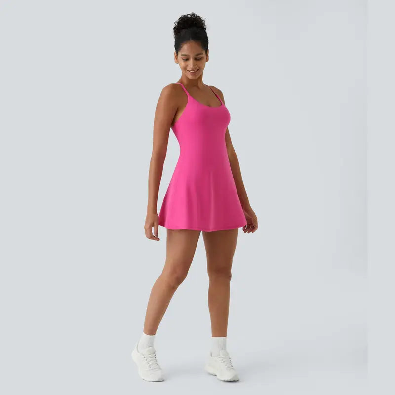 🔥Last day promotion🔥🌸 Easy Peezy Active Dress — Backless, Buttery Soft & Summer Ready ✨🔥
