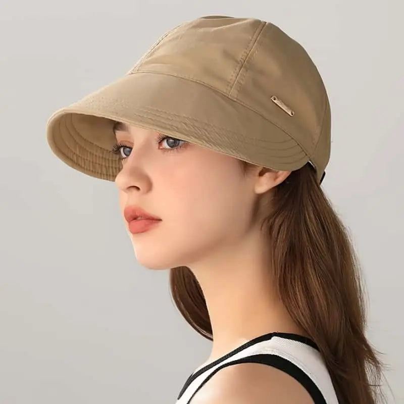 🧢🛡️Women UPF80+ Quick Dry Sun Hat, Wide Brim Water Resistant Bucket Cap with Adjustable Elastic Strap