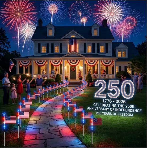 8-Piece Flag Light Set, 4th of July Decorations