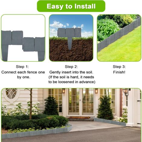 🪻High-quality, durable simulated stone garden fence🪻