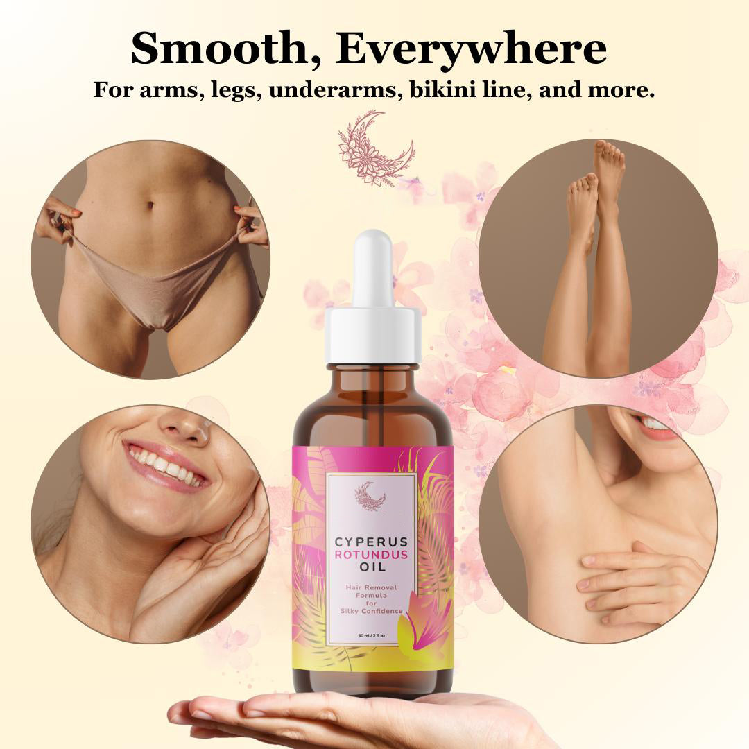 Natural Cyperus Rotundus Painless Hair Removal Oil ✨Permanent Smooth Skin
