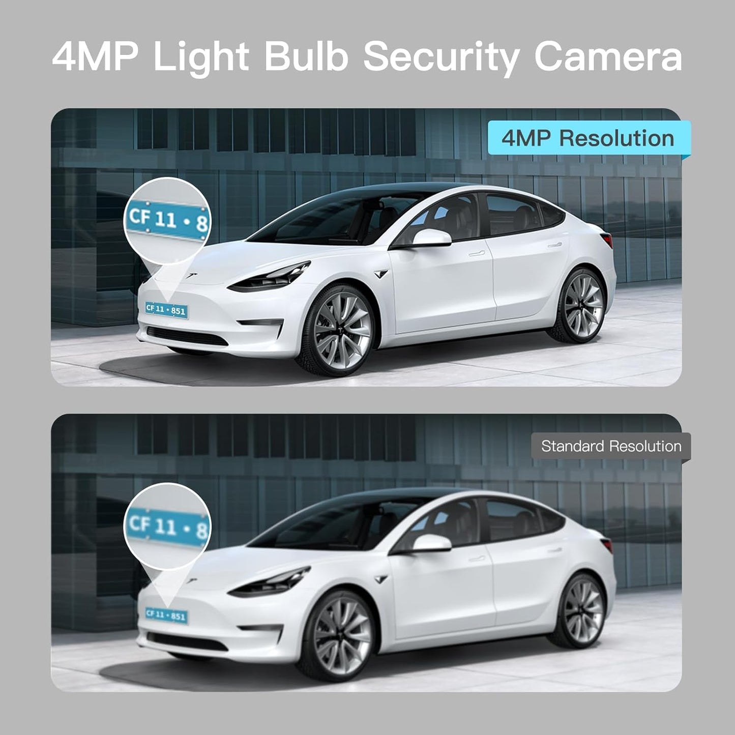 4MP Light Bulb Security Camera 5G&2.4GHz Wireless Outdoor Indoor Camera with Night Vision