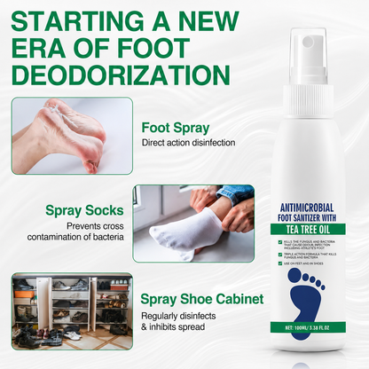 Tea Tree Oil Foot Spray 🌿 - Moisturizing Deodorant for Fresh Feet 🦶✨