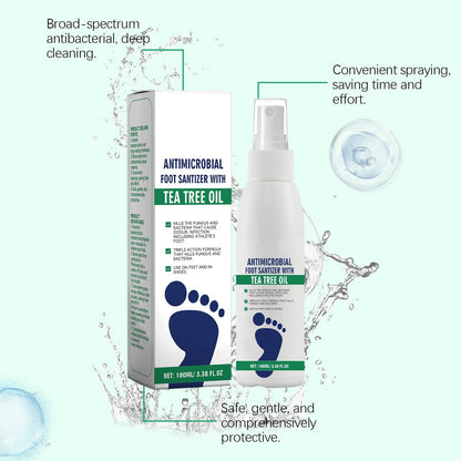 Tea Tree Oil Foot Spray 🌿 - Moisturizing Deodorant for Fresh Feet 🦶✨