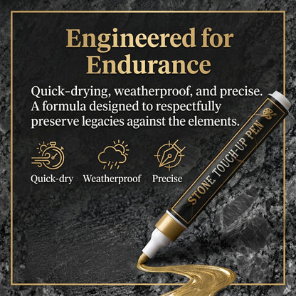 🔥HOT SALE 🐦Golden Tombstone Marker Pen for Restoring Faded Grave Inscriptions（2 PCS）