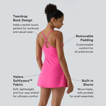 🔥Last day promotion🔥🌸 Easy Peezy Active Dress — Backless, Buttery Soft & Summer Ready ✨🔥