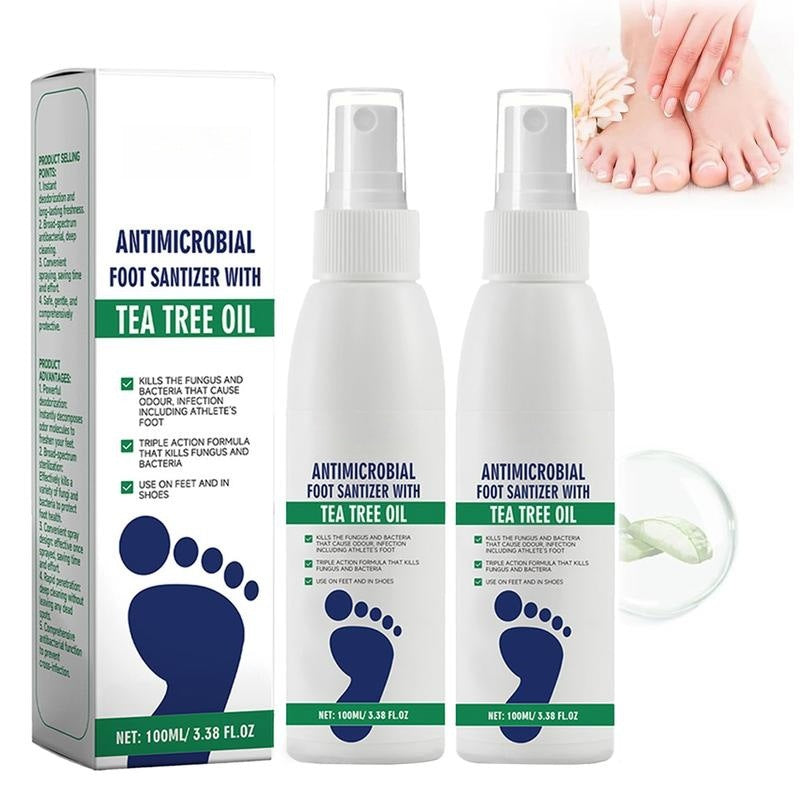 Tea Tree Oil Foot Spray 🌿 - Moisturizing Deodorant for Fresh Feet 🦶✨