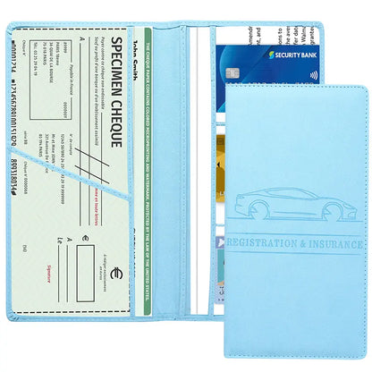 🗃️Car Registration & Insurance Card Holder, Magnetic Closure Vehicle Organizer, Car Essential Document Wallet