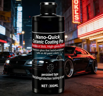 Automotive nano-ceramic coating features dust-repellent and hydrophobic properties, along with a long-lasting shine.