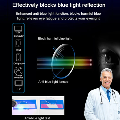 🔥Advanced Frameless Anti-Blue Light Glasses👓 | Auto-Focus Tech, Radiation Shield & UV Protection to Relieve Eye Strain-WH