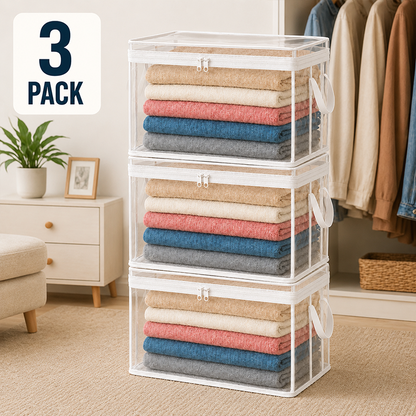 Large Heavy-Duty Thick Plastic Clear Storage Bag for Clothes, Moving & Storage