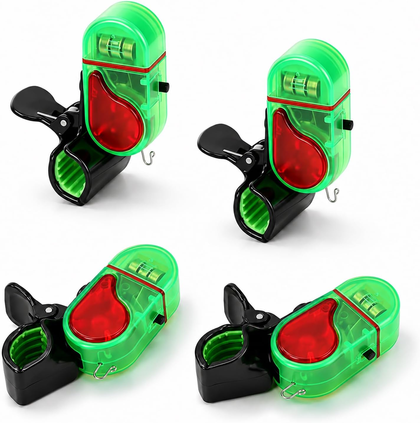 49% OFF🎣 2 Pack LED Fishing Bite Alarm, Adjustable Sensitivity Sound & Light Alert Fishing Rod Detector