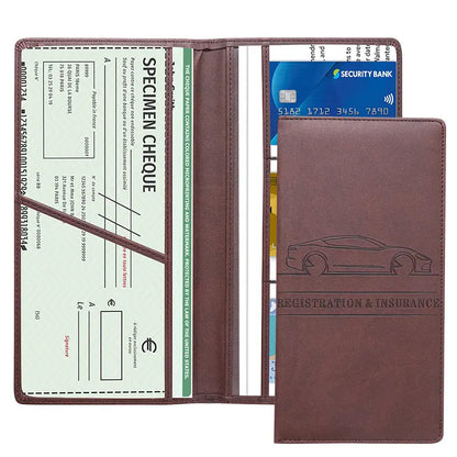 🗃️Car Registration & Insurance Card Holder, Magnetic Closure Vehicle Organizer, Car Essential Document Wallet