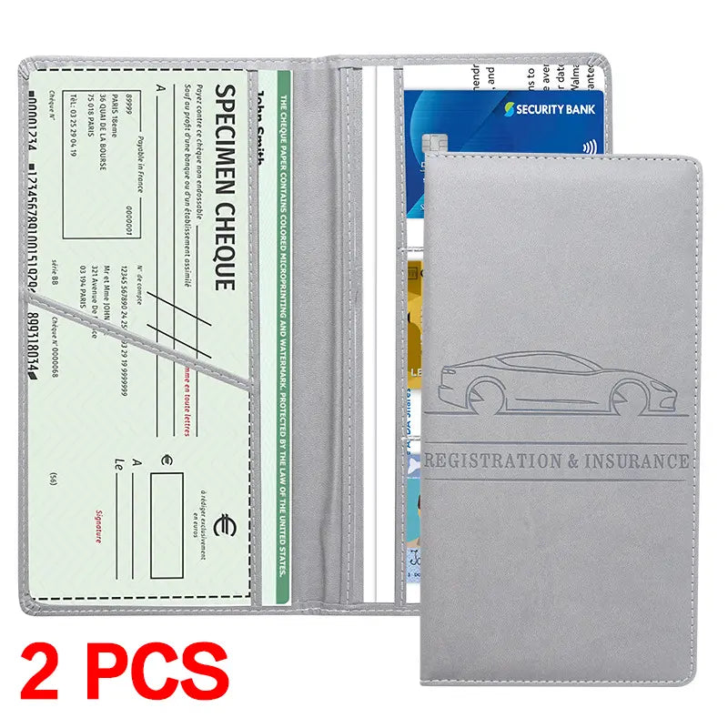🗃️Car Registration & Insurance Card Holder, Magnetic Closure Vehicle Organizer, Car Essential Document Wallet