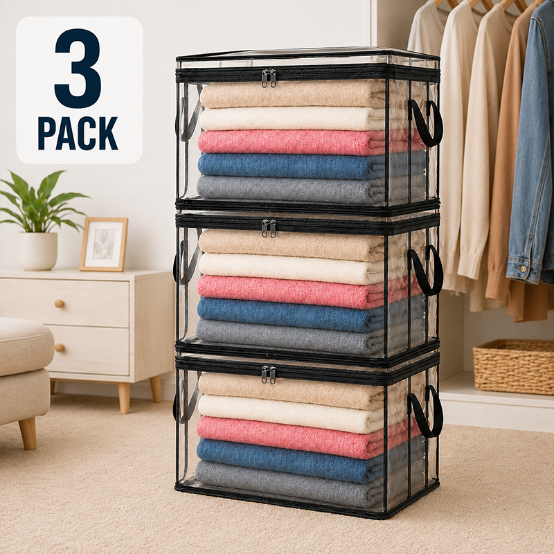 Large Heavy-Duty Thick Plastic Clear Storage Bag for Clothes, Moving & Storage