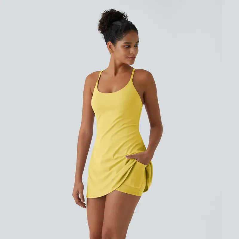 🔥Last day promotion🔥🌸 Easy Peezy Active Dress — Backless, Buttery Soft & Summer Ready ✨🔥