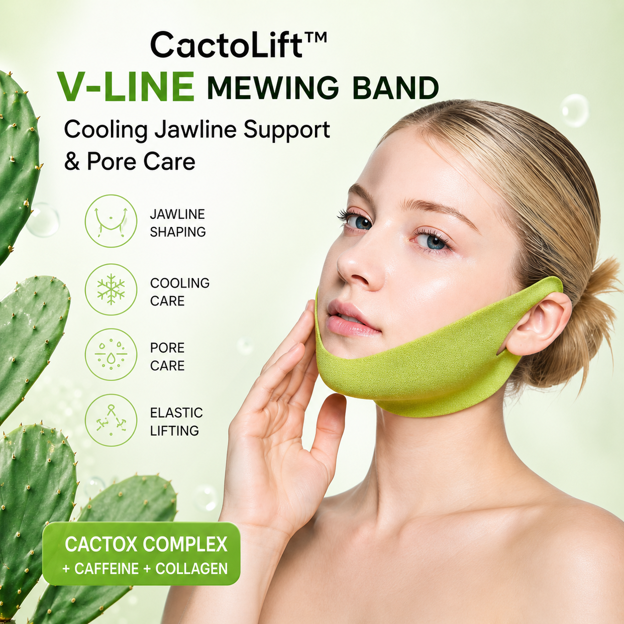 V-Line Mewing Band – Cooling Jawline Support & Pore Care