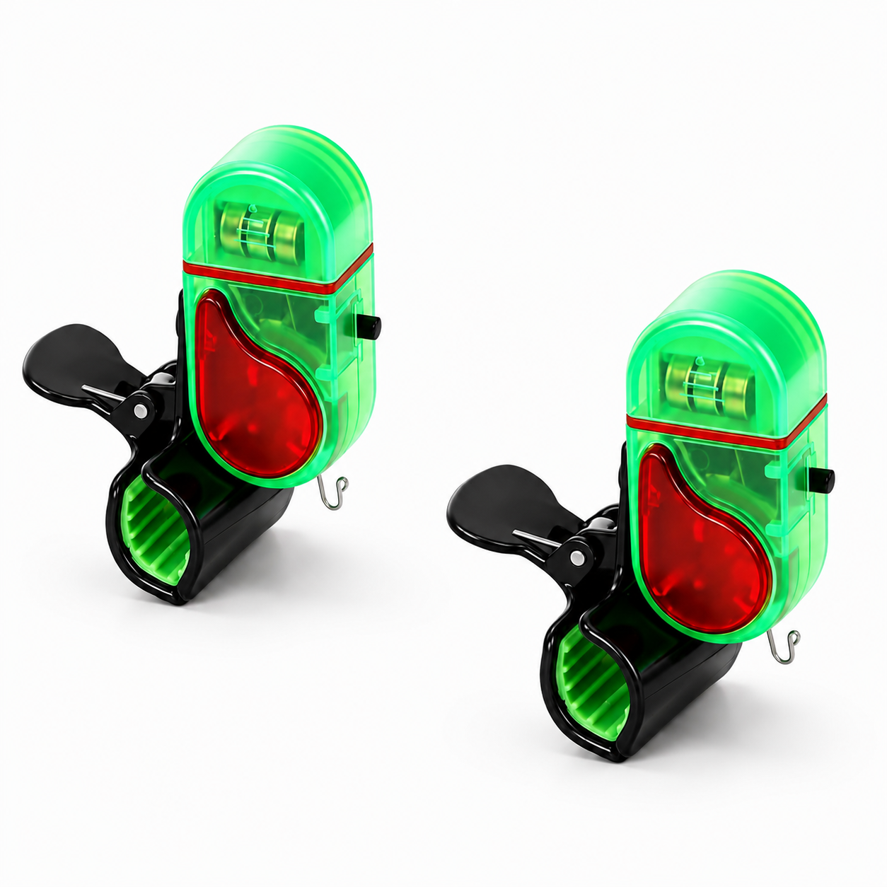 49% OFF🎣 2 Pack LED Fishing Bite Alarm, Adjustable Sensitivity Sound & Light Alert Fishing Rod Detector