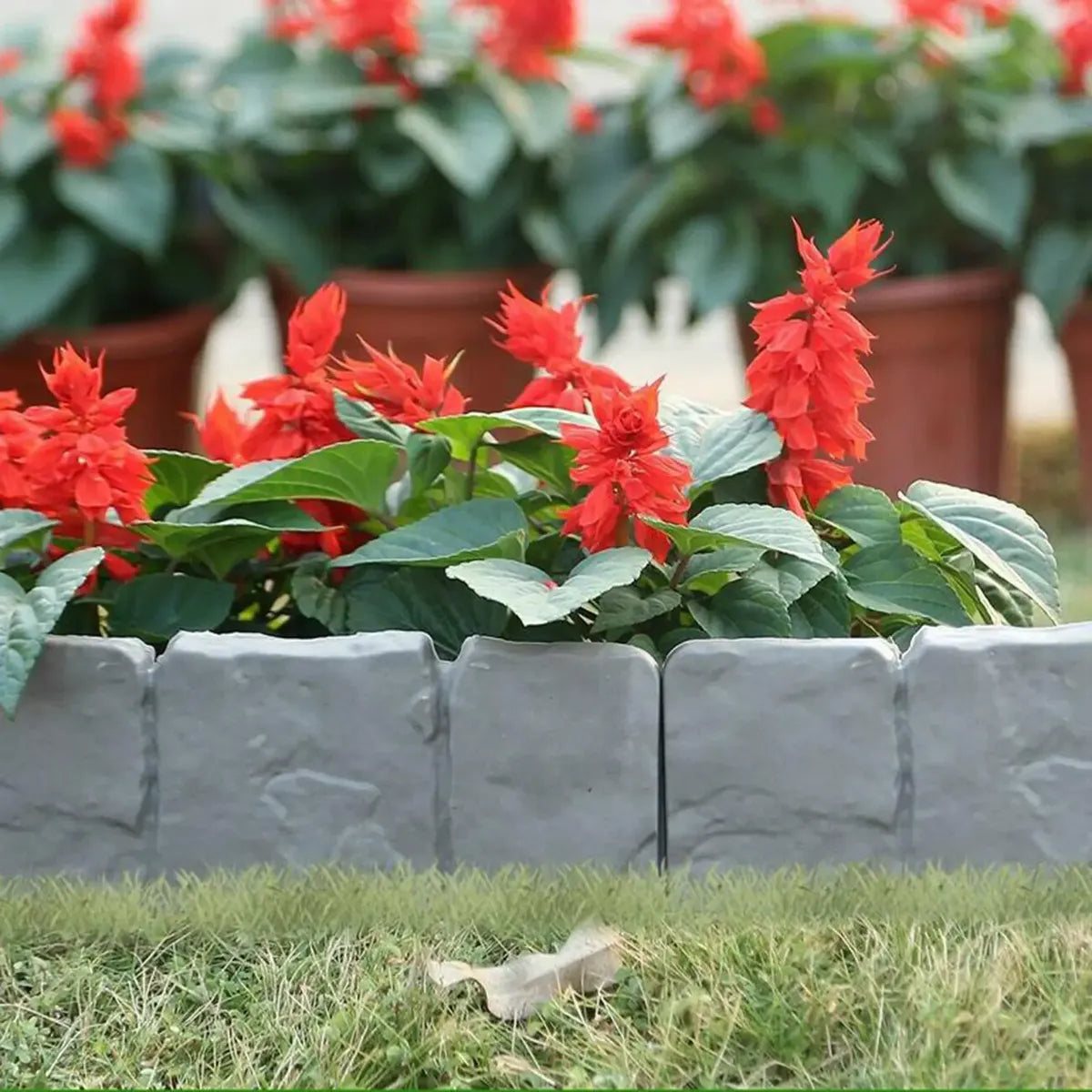 🪻High-quality, durable simulated stone garden fence🪻
