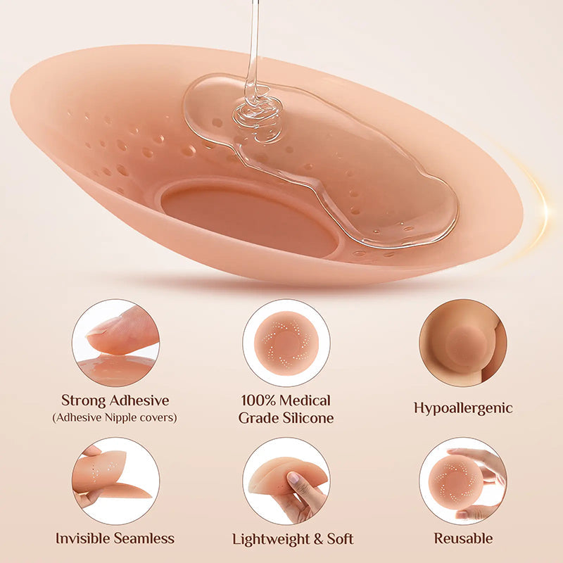 Silicone Nipple Covers for Women – Thin, Breathable & Reusable Pasties for Invisible Coverage