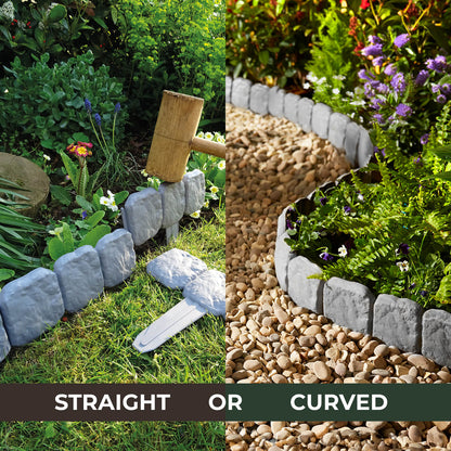 🪻High-quality, durable simulated stone garden fence🪻