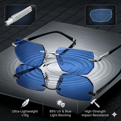 🔥Advanced Frameless Anti-Blue Light Glasses👓 | Auto-Focus Tech, Radiation Shield & UV Protection to Relieve Eye Strain-WH