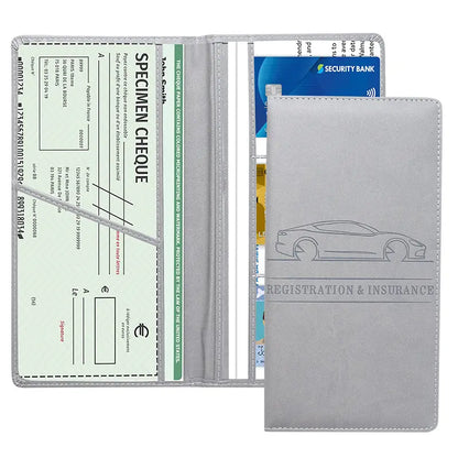 🗃️Car Registration & Insurance Card Holder, Magnetic Closure Vehicle Organizer, Car Essential Document Wallet