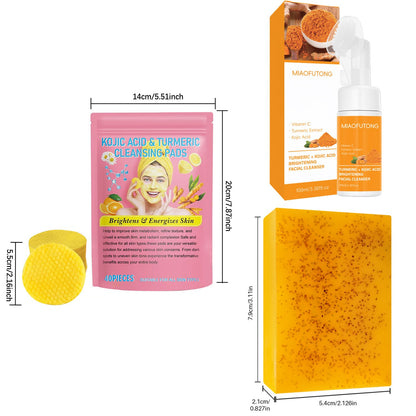 🔥Last 2 hours 49% OFF💥Turmeric Cleansing & Care 2-Piece Set (Turmeric Soap + Facial Cleanser)