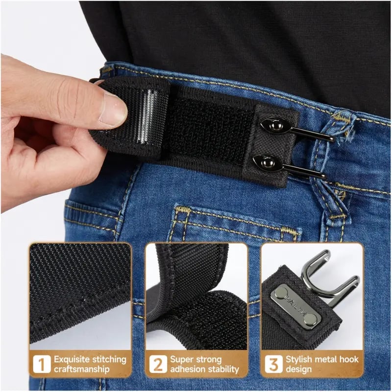 🔥2PCS Tactical Metal Hook Elastic Belt