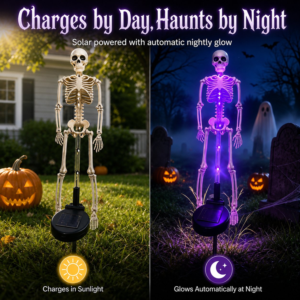 💥LAST DAY 50% OFF🔥💀 Solar Skeleton Yard Stake