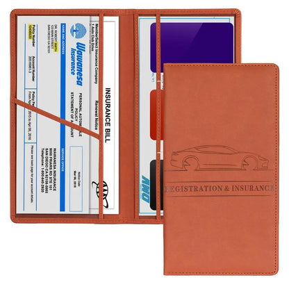 🗃️Car Registration & Insurance Card Holder, Magnetic Closure Vehicle Organizer, Car Essential Document Wallet