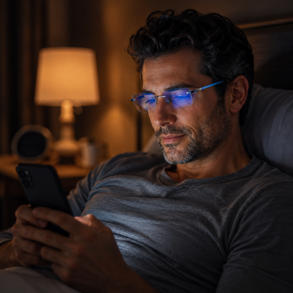 🔥Advanced Frameless Anti-Blue Light Glasses👓 | Auto-Focus Tech, Radiation Shield & UV Protection to Relieve Eye Strain-WH